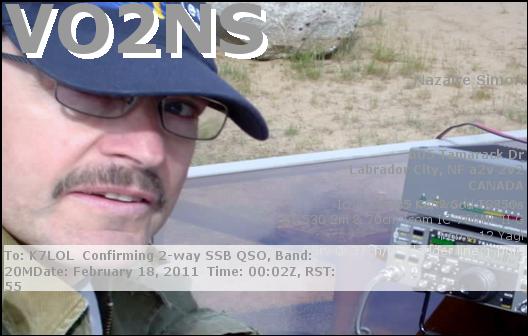 K7LOL ham radio QSL cards