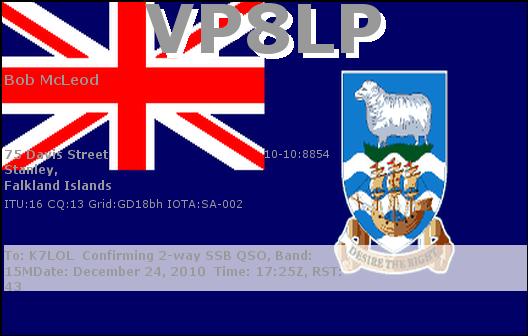 K7LOL ham radio QSL cards